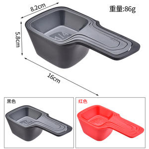 Ensemble de tasses à mesurer en plastique gris, 4 pièces, outils de cuisson résistants à la chaleur pour la mesure de la farine et des céréales - Product Image 3