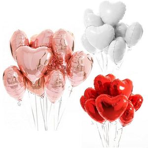 Ballons en aluminium en forme de cœur de 18 pouces avec logo personnalisé, rouge, pour mariage, fiançailles, Saint-Valentin - Product Image 1