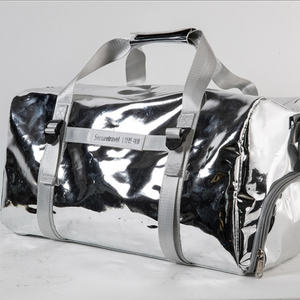 แวววาวทองโฮโลแกรมกีฬาโลโก้ Duffle กระเป๋าที่กำหนดเองหนังสีทองกระเป๋ากีฬา - Product Image 2