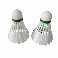 ST NO 2 Volants de badminton d'entraînement en plumes d'oie, sensation solide, vol stable, pour entraînement en salle, lot de 12 volants