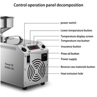 Presse à huile de noix de coco/tournesol en acier inoxydable, 110V 220V