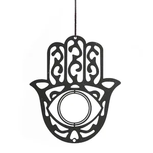 Simbolo fortunato decorazione da giardino in acciaio inossidabile campanelli rotanti Fatima acchiappa luce a mano