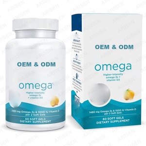 Huile de poisson oméga <span class=keywords><strong>3</strong></span> <span class=keywords><strong>6</strong></span> <span class=keywords><strong>9</strong></span> en gélules molles saveur citron, huile de poisson oméga <span class=keywords><strong>3</strong></span>, 60 gélules molles, oméga-<span class=keywords><strong>3</strong></span> + 1000 UI de vitamine D3 - EPA & DHA - Product Image 2