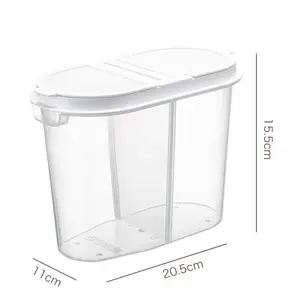 2KG Capacities Cereal Container Oatmeal Dispenser Rice food Storage Bin Airtight Design Spout for Grain Nuts Organizatio