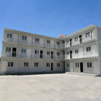Maison conteneur démontable galvanisée antirouille, résistante aux intempéries, préfabriquée et modulaire, pour dortoir d'employés en espace de travail extérieur