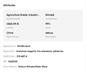 Silicate de sodium de qualité industrielle à 99 % de pureté (Na2SiO3) pour la fabrication de détergents et de nettoyants – Vente en gros - Product Image 6