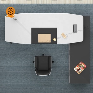 โต๊ะทำงานแบบกว้างทำจากอะคริลิคสีชมพูดีไซน์แฟชั่นใหม่ - Product Image 3