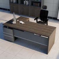Ensemble table et chaises robustes et sûrs, plateau de table de 25 mm d'épaisseur, avec armoire, bureau simple