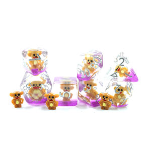 2024 yüksek kalite 7-Pcs 16mm reçine D & D oyunu zar yuvarlak kenar horoz dahil DND zar yeni varış - Product Image 4