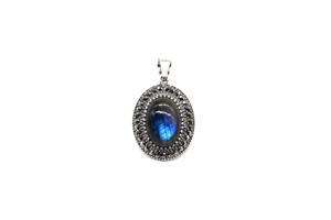 Pendentif en labradorite de style vintage, fait main, bijoux en argent sterling 925, bijoux pour femmes, cadeau de créateur, fournisseur en gros, vente en gros - Product Image 3