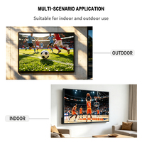 Téléviseur commercial extérieur IP65 de 65 pouces, 3500 nits, lisible au soleil, 4K UHD, anti-reflet, télévision intelligente, écran étanche pour jardin