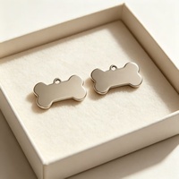 Plaques d'identification personnalisées pour animaux de compagnie en métal gravées au laser, avec logo sur mesure, en forme d'os et de chat, pendentifs pour collier de chien, vente en gros