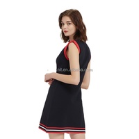 Robe pull décontractée d'été pour femme, mini, unie, col en V, boutonnée sur le devant, avec logo, en tricot plat