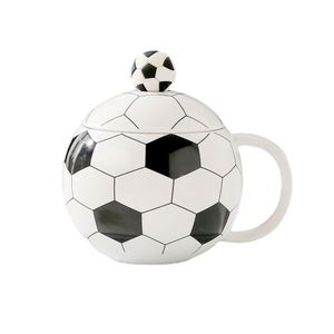 Tasse en céramique avec couvercle, motif Coupe de football, souvenir sportif, tasse à eau, cadeau, vente chaude - Product Image 5