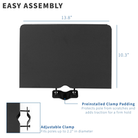 Support de tige d'étagère universel adapté pour support de Microphone, chariot de télévision, support de haut-parleur et plus, plate-forme de stockage utilitaire à clipser