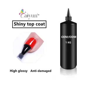 1kg Super Shiny Scratch Resistant Diamond Gel Glossy Uv/Led Nail Shiny Top Coat