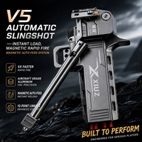Slingshot magnétique semi-automatique Xiuzong V5 avec chargeur, en alliage d'aluminium CNC, bandes de rechange pour le tir sur cible, équipement d'entraînement