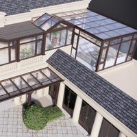 Grandes vérandas résistantes aux ouragans, structure en aluminium, kit quatre saisons, véranda extérieure résidentielle, maison en verre