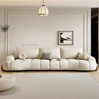 Neue italienische minimalist ische Wohn möbel gebogenes Design 2-Sitzer Wohnzimmer Sofa Weiß Weiches und bequemes Chesterfield Sofa