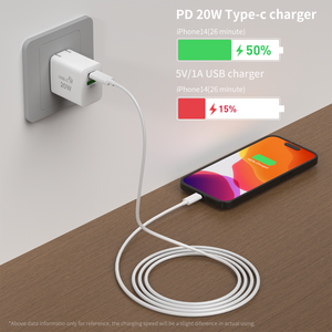 <span class=keywords><strong>Chargeur</strong></span> électrique intelligent PD 20W, <span class=keywords><strong>chargeur</strong></span> rapide pour téléphone portable, charge rapide avec technologie Type-C pour <span class=keywords><strong>prise</strong></span> standard américaine - Product Image 3