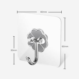 Strong Heavy Duty No Damage Removable <b>Plastic</b> Hanging <b>Hook</b> <b>Hook</b> Wall Self-adhesive Adhesive <b>Hooks</b> for Shower Kitchen Bathroom - Product Image 3