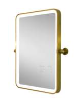 Miroir intelligent Android avec TV intégré, style moderne, rectangulaire, éclairé, avec fonction anti-buée LED personnalisée pour salle de bain