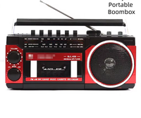 Boombox rétro portable multibandes avec radio FM AM SW, lecteur de cassette, enregistreur, USB, MP3, haut-parleur audio Bluetooth pour la maison et les loisirs en extérieur