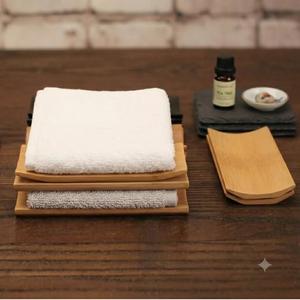 Porta Tazas y Toallas de Bambú Natural de Primera Calidad, de Una Sola Capa, para Sala de Té Zen, <span class=keywords><strong>Restaurante</strong></span>, Hotel, Plato de Servicio - Product Image 6