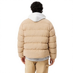 Veste matelassée unisexe écologique anti-UV, couleur unie, fermeture éclair, coupe-vent, doublure en laine, rembourrage épais en polyester, décontractée, hiver - Product Image 3