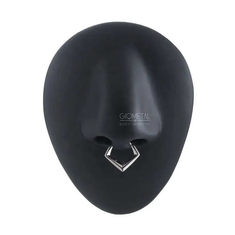 Giometal G23 ASTM F136 титановые плоские петли Пирсинг перегородки Кликер кольцо в носу ювелирные изделия трагус Daith ювелирные изделия для тела оптом