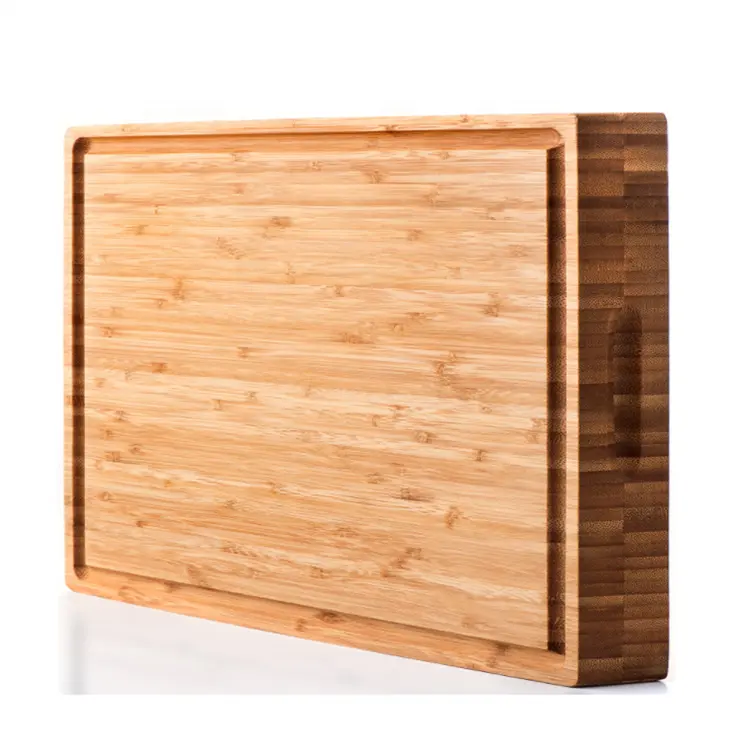 Özel büyük kesme doğrama tahtası kurulu ahşap kesme tahtası bambu çift kolları