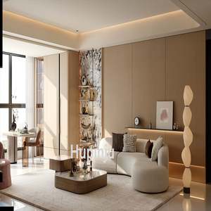 Mesa de Comedor Ovalada de Diseño Italiano Moderno y Sencillo con Arte Irregular para Gabinetes de Sala de Estar - Product Image 2