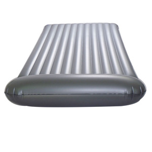 Single Pillow Inflatable Water Bed 120x200cm Grey PVC Mattress Home Use Modern Style Water Resistant - Product Image 5