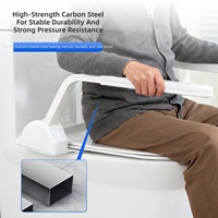 Barres de sécurité pour toilettes pour personnes âgées et femmes enceintes, barre d'appui sans perçage, cadre de sécurité pour toilettes, barre d'appui pour toilettes, support de toilettes pour personnes âgées