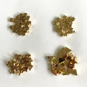 Perles chinoises en or 24K, perles d'espacement de plusieurs formes, pour la fabrication de bijoux, vente en gros, livraison gratuite