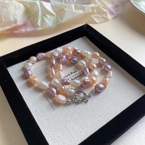 Collar de Plata 925 con Hebilla y Perla Natural, Cadena de Suéter Ligera de Lujo para Niñas, Estilo Barroco Colorido, Nuevo Estilo - Product Image 4