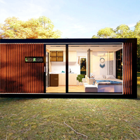 Maison conteneur en acier modulaire préfabriquée de conception moderne, détachable, avec installation rapide, espace de vie extérieur, type Apple Cabin