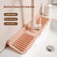 Tapis de drainage en silicone amélioré à boutons pour robinet, tapis de rangement pour évier de cuisine, tapis anti-fuite et antidérapant pour lavabo, emballage en sachet de Wenzhou