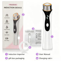 Appareil de beauté à induction par chaleur pour la maison, massage par vibration, nettoyage en profondeur, machine de soin du visage avec batterie intégrée