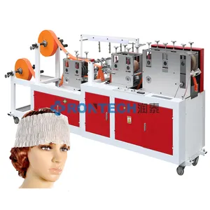 Disposable Plastic Spa washing Headband Making machine automatic machine for Salon use non woven hair cover with elastic band