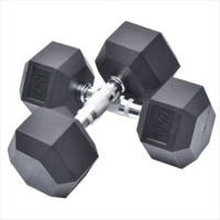 Ensemble d'haltères hexagonaux en caoutchouc SK Wholesale, haltères réglables, capacité de 30 kg, haute qualité, antidérapant, durable, entraînement de force gratuit