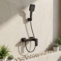 Robinet mural moderne en laiton chromé, mitigeur eau chaude et froide, ensemble de douche pour salle de bain