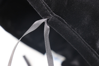 Béret en velours noir personnalisé avec logo, béret souple et décontracté pour femme, pour une utilisation quotidienne toute saison, chapeau élégant de style français, couleur unie de luxe
