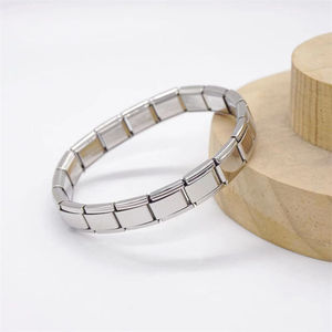 Accesorios de bricolaje, pulsera de abalorios de eslabones italianos, brazaletes de moda, pulsera de acero inoxidable, pulseras de abalorios italianos, chapado en oro de 18 quilates - Product Image 3