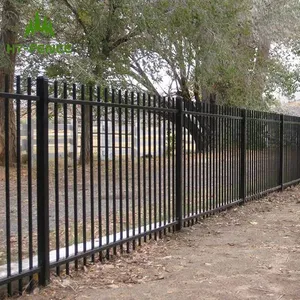 HT-FENCE 6ft & 8ft pas cher ornemental en fer forgé clôture lance haut pas cher clôture en métal