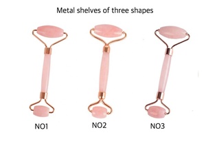 Di alta qualità su ordinazione box natura rosa quarzo rosa 100% quarzo rosa rullo di giada gua sha set per il viso - Product Image 5