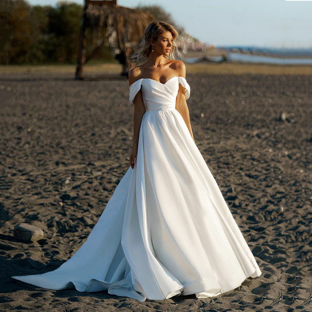 beige dress zara Glamour White Gradient Sequin Square Neck Wedding Dress Nude Beige main image 1