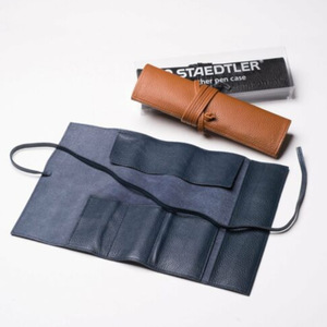 Customized PU leather pencil case, Korean style, fashionable and unique pencil <b>box</b> for students, fountain <b>pen</b> and ballpoint <b>pen</b> - Product Image 1