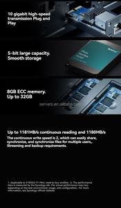 DS1525 + 4 núcleos distribuidos 5 bahías Ryzen <span class=keywords><strong>V1500B</strong></span> Nvme Petabyte Nas Network Storage - Product Image 5