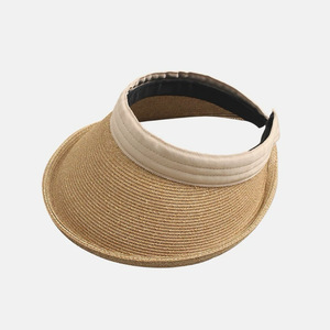Sombrero <span class=keywords><strong>de</strong></span> <span class=keywords><strong>Paja</strong></span> <span class=keywords><strong>de</strong></span> Moda Primavera-Verano, Visera Casual para Viajes al Aire Libre, Playa y Protección Solar para Mujer - Product Image 2